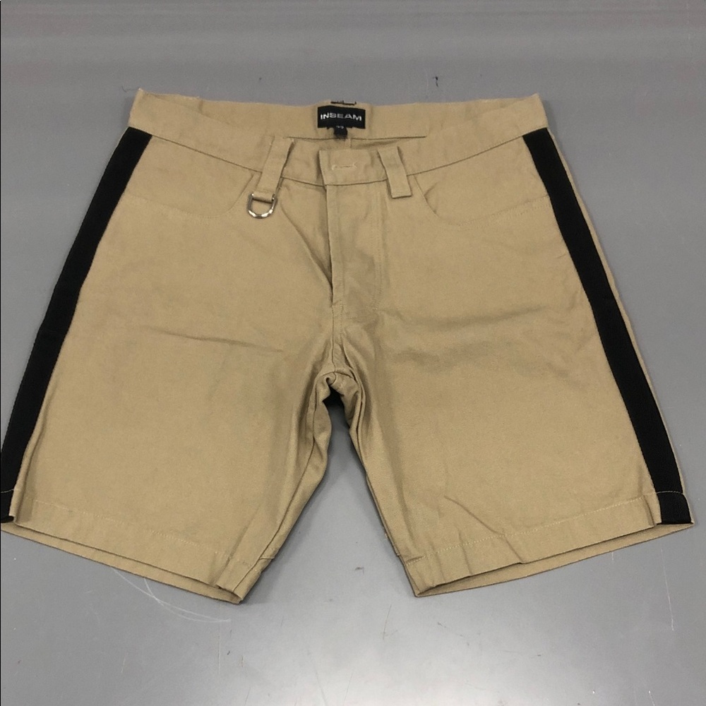 INSEAM Men’s Hysteric Glamour Tan and Black Flat Front Shorts